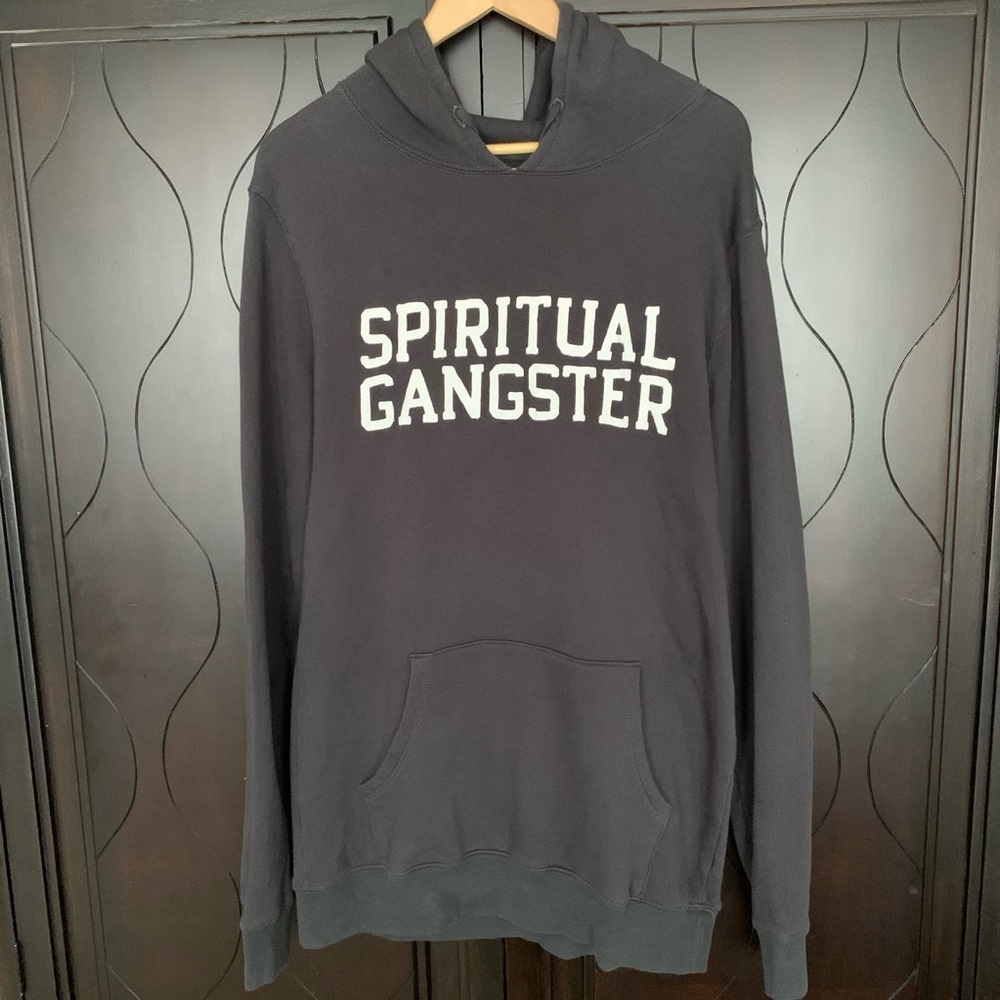 Spiritual Gangster Logo Hoodie in Vintage Black